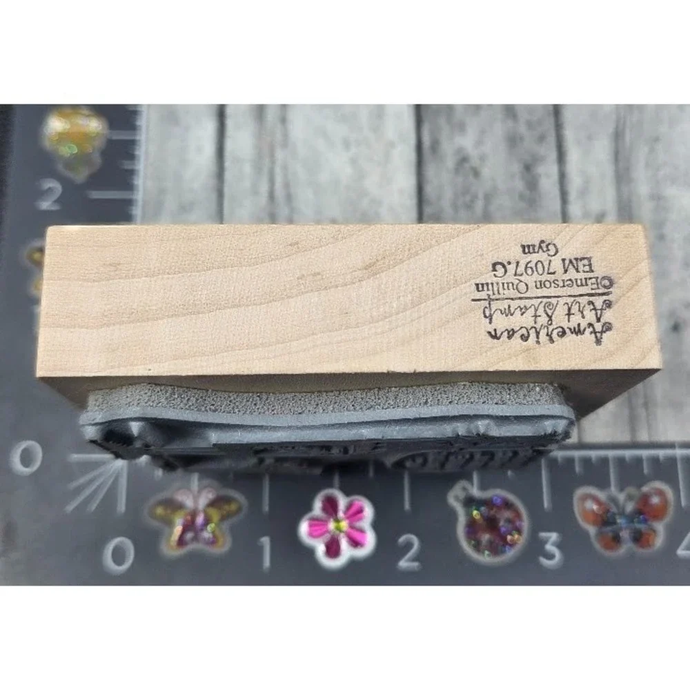American Art Stamp Woman Shopping Honey At Gym EM7097 Rubber Stamp Wood #F1